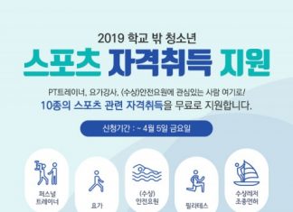 한국청소년상담복지개발원, 2019 학교 밖 청소년 스포츠 자격취득 과정 운영