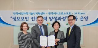 WISET-한국마이크로소프트-JA Korea, 업무협약 체결