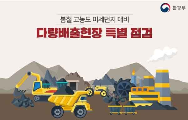 환경부, 봄철 고농도 미세먼지 대비 다량배출현장 특별점검 실시