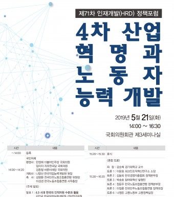 ‘4차 산업혁명과 노동자 능력 개발’ 포럼 열려