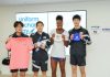 삼성전자 메이크 더 웨이브 캠페인 대사 시몬 마누엘, 선수촌 내 체험관에 방문해 유니폼 교환식 가지며 서로의 도전 응원