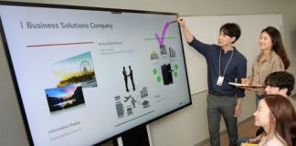 LG전자, ‘인셀 터치’ 전자칠판 국내 출시