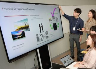 LG전자, ‘인셀 터치’ 전자칠판 국내 출시