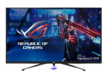에이수스, 세계에서 가장 큰 4K UHD FreeSync2 HDR 게이밍 모니터 ROG Strix XG438Q 출시