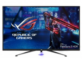 에이수스, 세계에서 가장 큰 4K UHD FreeSync2 HDR 게이밍 모니터 ROG Strix XG438Q 출시