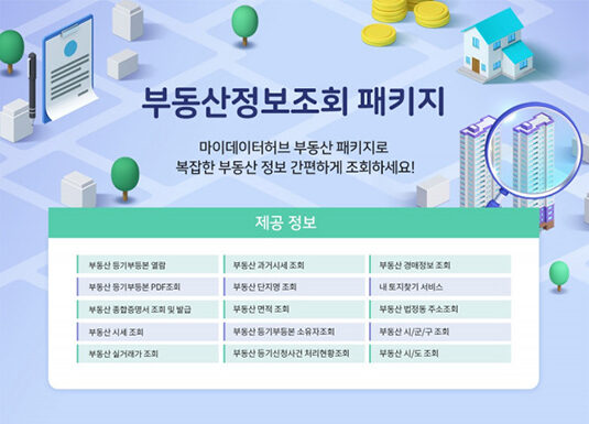 마이데이터허브, 부동산 패키지 API 출시