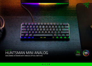 레이저, 포터블 게이밍 키보드 ‘HUNTSMAN MINI ANALOG’ 출시
