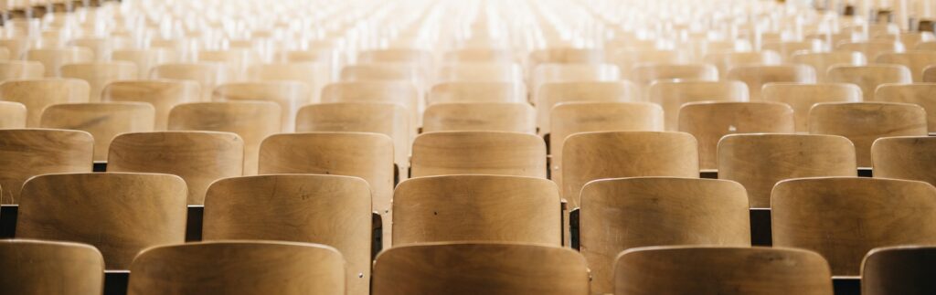 empty chairs in theater